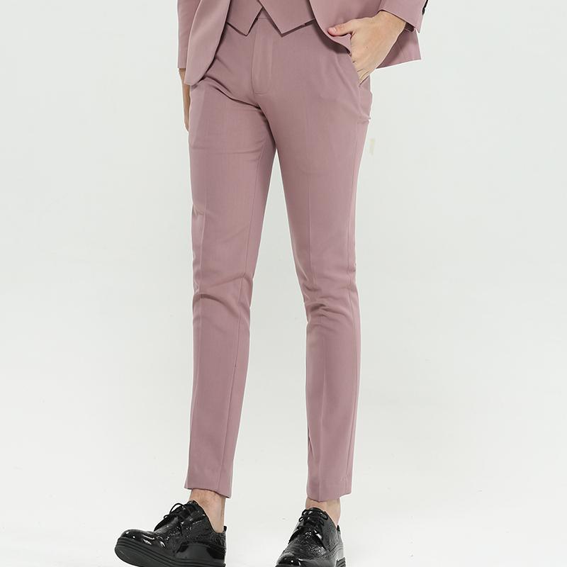 

Men's Suits & Blazers Nine Points Korean Style Slim-fit Small-foot Casual Pants Trendy Business Non-iron Trousers Thin Pink
