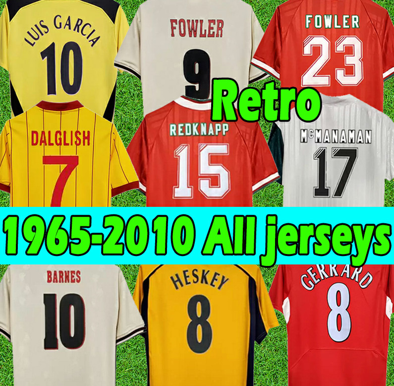 

DALGLISH HESKEY LVP Soccer Jerseys 1993 1995 1965 82 83 84 85 86 1989 2000 Mens Retro FOWLER GERRARD TORRES KUYT Football Shirt Home Away 3rd jersey Uniforms, Black