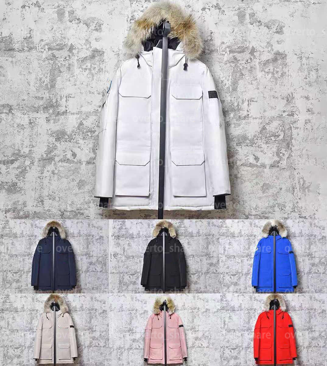 

Down Parka Jackets Goose Canadian Coat Canadas Mens Womens Designers Winter Jassen Outerwear Big Fur Hooded Fourrure 08 Downs Jacket Coats Hiver Parkas Scale -XXL, Look other product