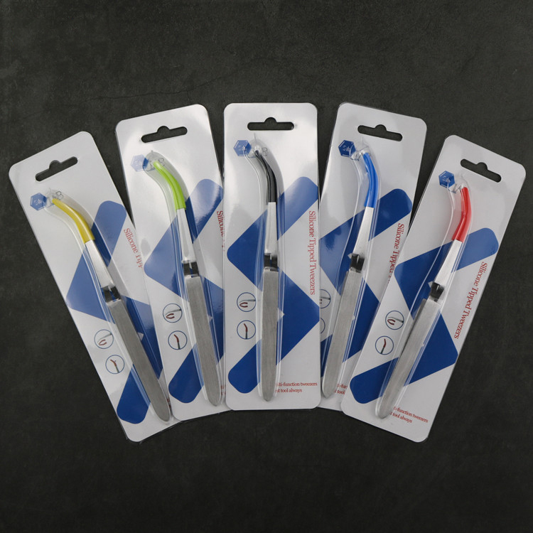 

Other Smoking Accessories tweezer Stainless steel wax dab tool Independent packaging tipped with silicone cover Tips