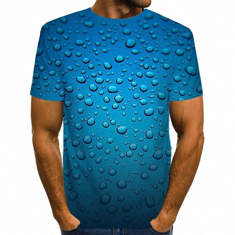 Men's T shirt Shirt 3D Print Graphic Beer Round Neck Daily Beach Print Short Sleeve Tops Streetwear Exaggerated Blue S7SE#
