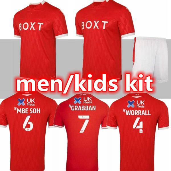 

21 22 Nottingham Forest Soccer Jerseys LOLLEY GRABBAN 2021 WATSON CASH Football Shirt SILVA AMEOBI men+kids kit Thailand Jersey, Blue