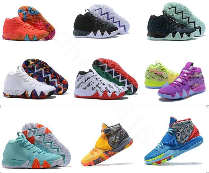 

Top Fall Irving 4 Basketball Shoes for Cheap Sale Kyrie Sneakers Sports Mens Shoe Wolf Grey Team Red Trainers BasketBall Shoes Size 40-46 a2, Black