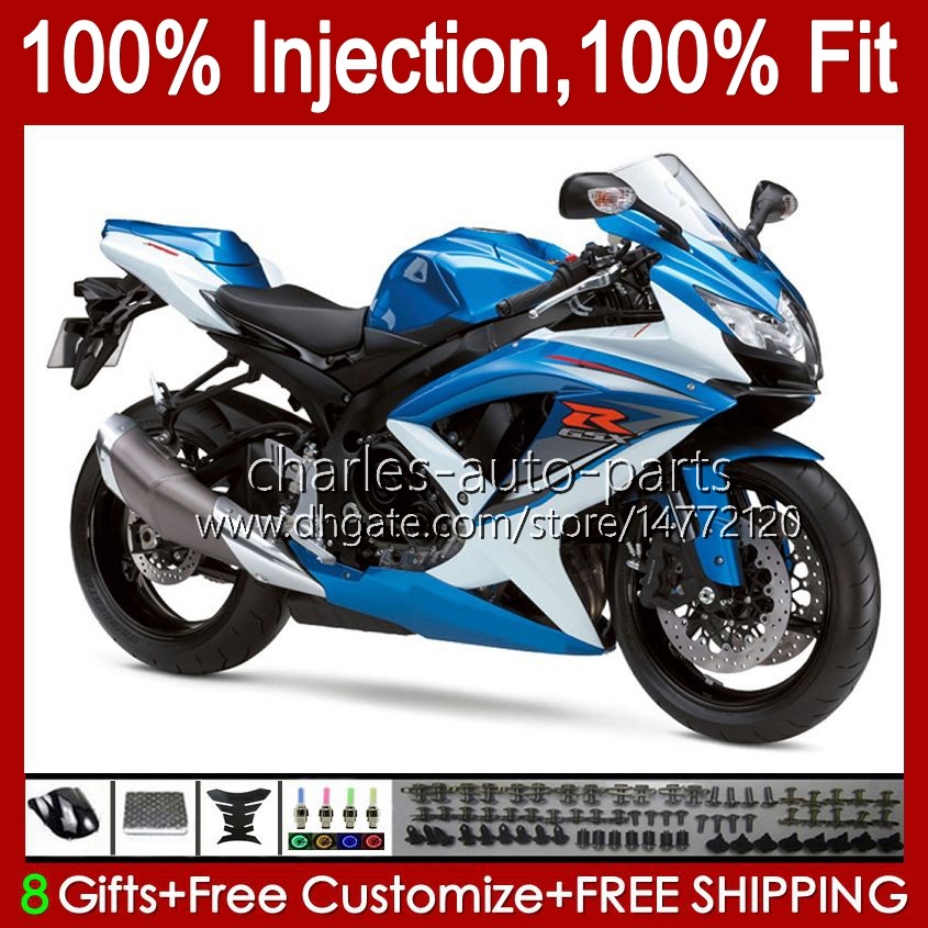 

Injection Mold Body For SUZUKI light blue sale GSXR 600 750 CC K8 600CC 750CC 2008 2009 2010 9HC.111 GSXR-750 GSXR600 GSX-R600 GSX-R750 GSXR-600 GSXR750 08 09 10 OEM Fairing, No. 1