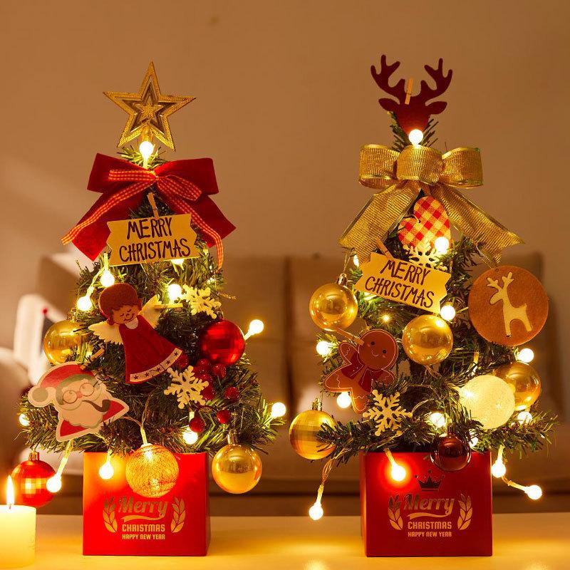 

Christmas Decorations Small Desktop Decoration Tree 45cm Lantern Luminous Diy Gift