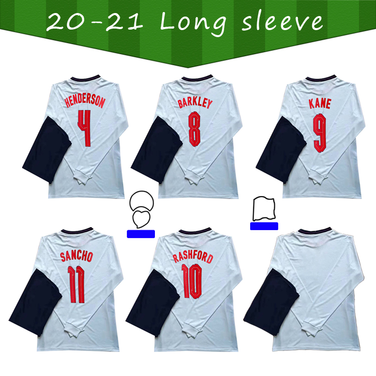 

ENGLAND Long sleeve soccer jersey 2021 2022 KANE STERLING RASHFORD SANCHO HENDERSON BARKLEY MAGUIRE 21 22 national football shirts men adult, Black;yellow