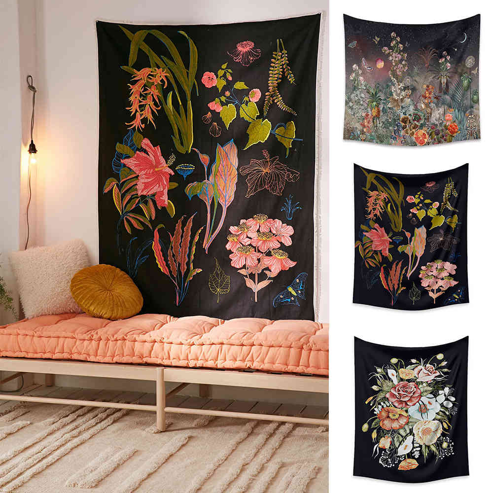 

painting flower series tapestry bedroom wall decoration background