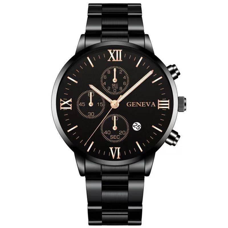 

Wristwatches 2021 Luxury Stainless Steel Men Quartz Watch Calendar Fashion Trendy Business Relogio Masculino Montre Homme