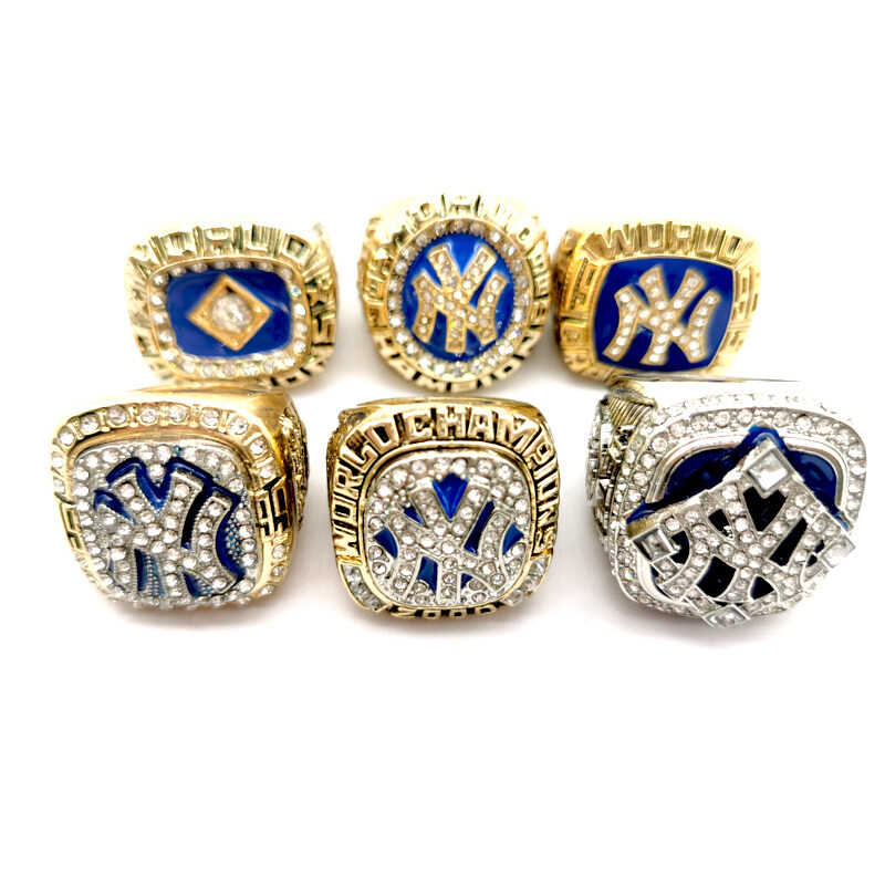 

1978-1996-1998-1999-2000-2009 NY Yankees Championship Ring-, Silver