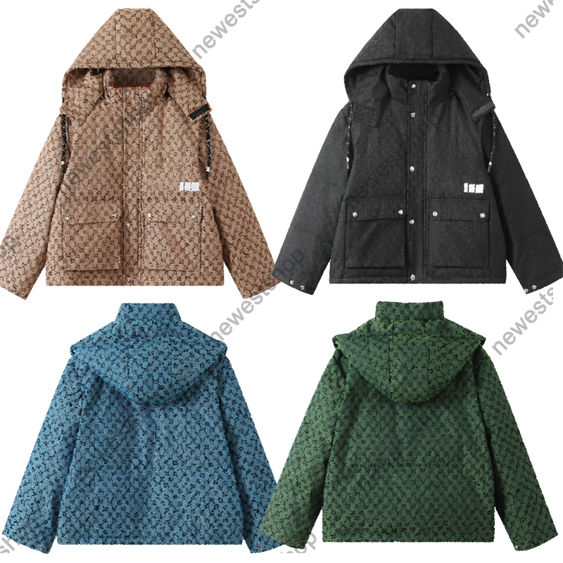 

2021 Fashion style Winter europe mens Down parkas jackets designer luxury Classic clothing womens embroidery Letter loose yellow black green