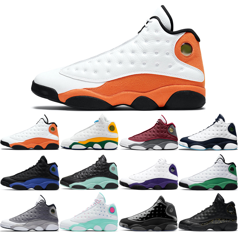 

man basketball shoes 13s fashion Atmosphere Grey Aurora Green Cap and Gown Gold Glitter Hyper Royal Island Lakers Lucky Obsidian trainers Red Flint Starfish, Island green