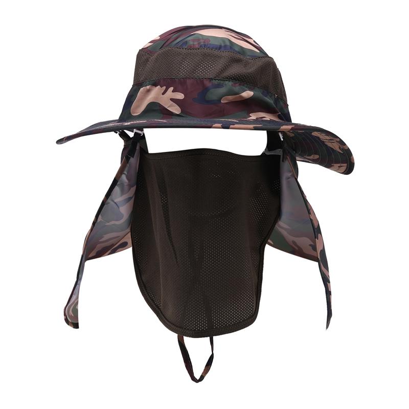 

Berets Outdoor Sun Hat Summer Hiking Hunting Waterproof UV Protect Fisherman Fishing Cap Face Protector Anti Mosquito, Blue;gray