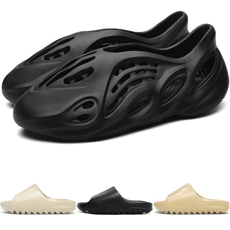 

2021 Foam Runner West Mens Sandals Slippers Summer Beach flip flop Black White Slides Desert Bone RNNR Sand Ararat Designer Casual Sandal L