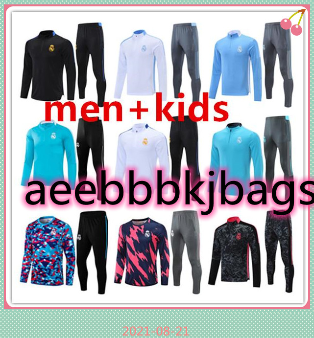 

21/22 Real Madrid TRACKSUIT training suit MEN + KIDS chandal futbol 2021 2022 HAZARD ASENSIO ISCO youth survetement