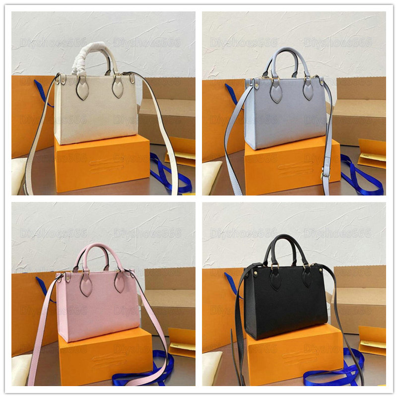 

Small OnTheGo PM Mini Tote Bag Designer Womens Handbag Embossed Leather handle Crossbody Shoulder Bags 2021SS On The Go 25cm Business HandBags, No bag;for different fees only