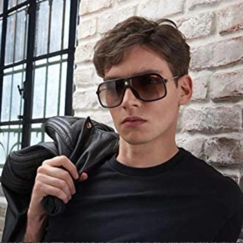 

Fashion Classic Sunglasses Men Retro High Quality Men's Cool Driving, White;black