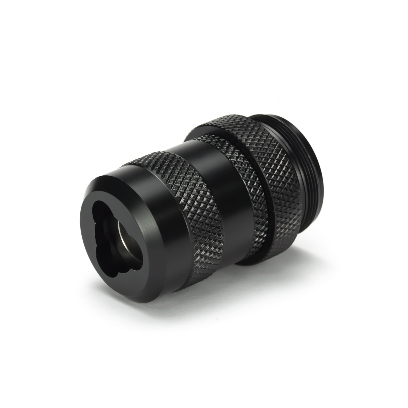 

US Warehouse Fuel Filter 3 Lug Trilug Mount Quick Detach QD Adapter 1-3/16x24 Steel Internal Booster / 1.375x24 to 1-3/16x24 Ring for 1.58"OD Modular Solvent Trap