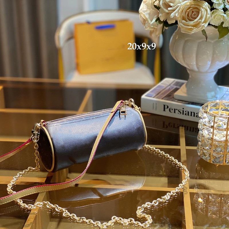 

Fashion high quality bags Lou vdeng women's bag retro luxury designer original leather messenger double shoulder zipper portable and small, Split