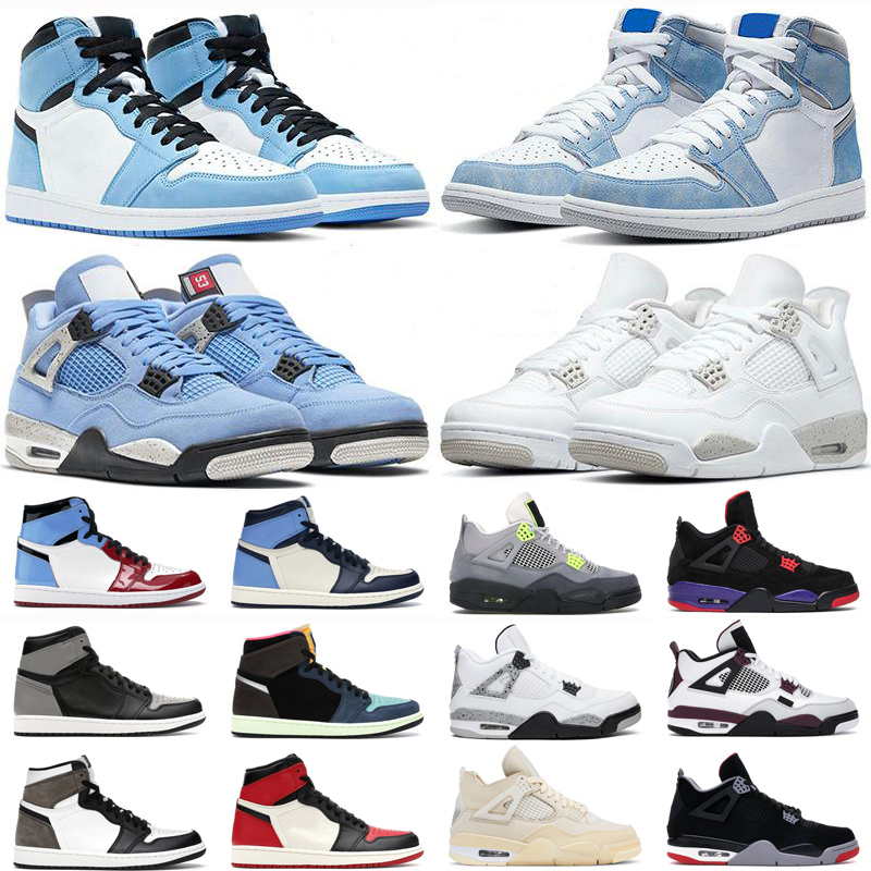 

Jumpman Basketball Shoes 1 1s Hyper Royal University Blue 4 4s Sail White Bred Fire Red Mens Sports Sneakers Womens Trainers, As photo 16