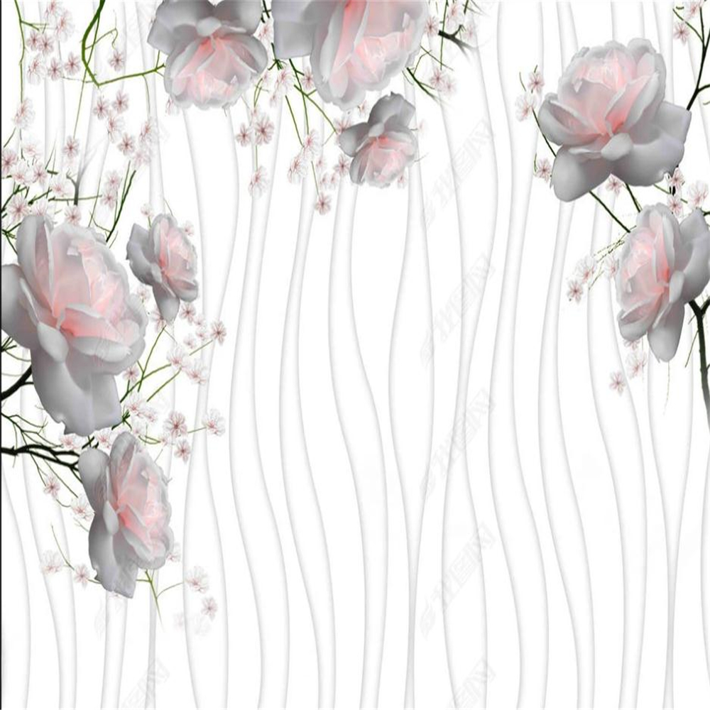 

Fashion Customized wallpaper HD beautiful roses wallpapers 3D background wall, Pink