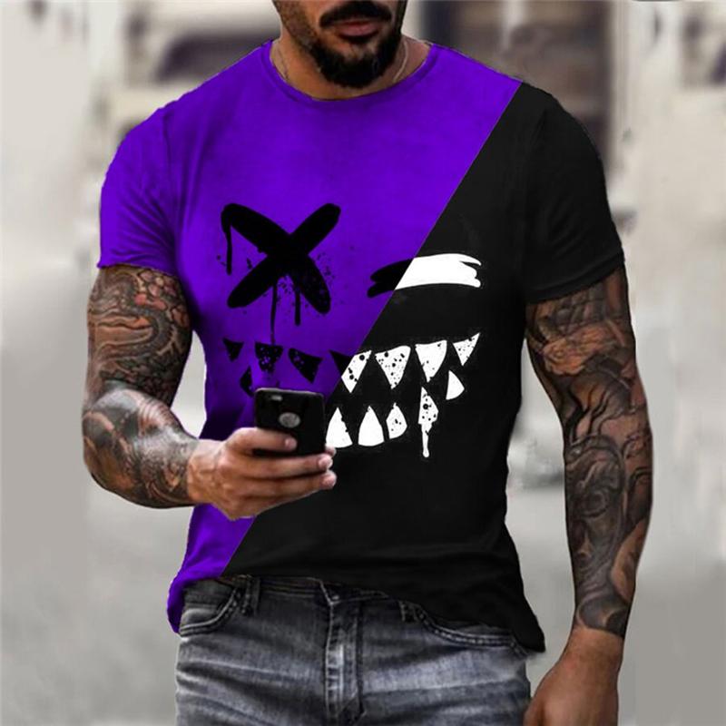 

Men's T-Shirts 2021 Summer 3D Printing Devil Smiles Fashion Casual Round Neck Hip Hop Short Sleeve T-Shirt 130-6XL, Zjm1-1320