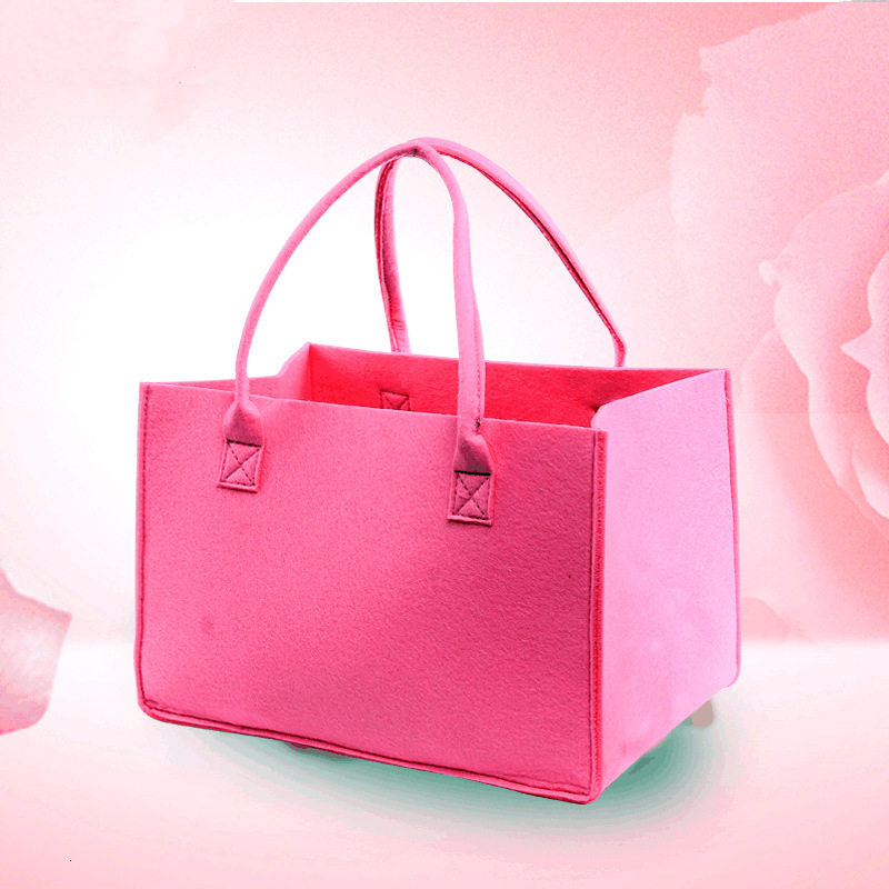 

Felt Portable Shopping Creative Large Capacity Multifunctional Sundry Storage and Finishing Bag, Fashion pink