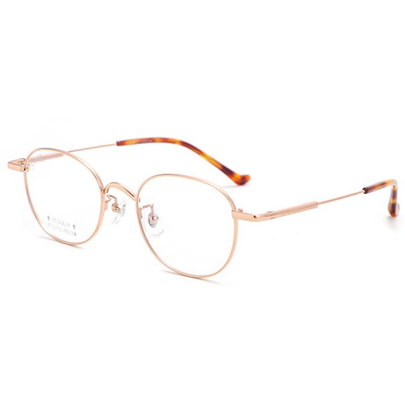 

Fashion Sunglasses Frames Anti Blue Eyewear Prescription Eyeglasses BSX5703 Myopia Glasses Retro Round Optical Light Small Pure Titanium Spe