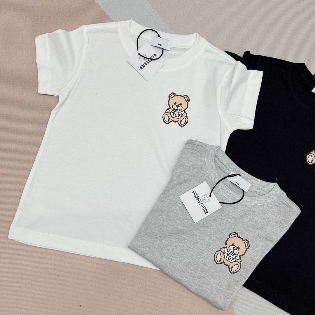 

Luxury Designer Children Summer Clothes for Teens Kids T-shirt Brands Boys Girls Short Sleeve Toddler Boutique Whole Clothing291b, Black