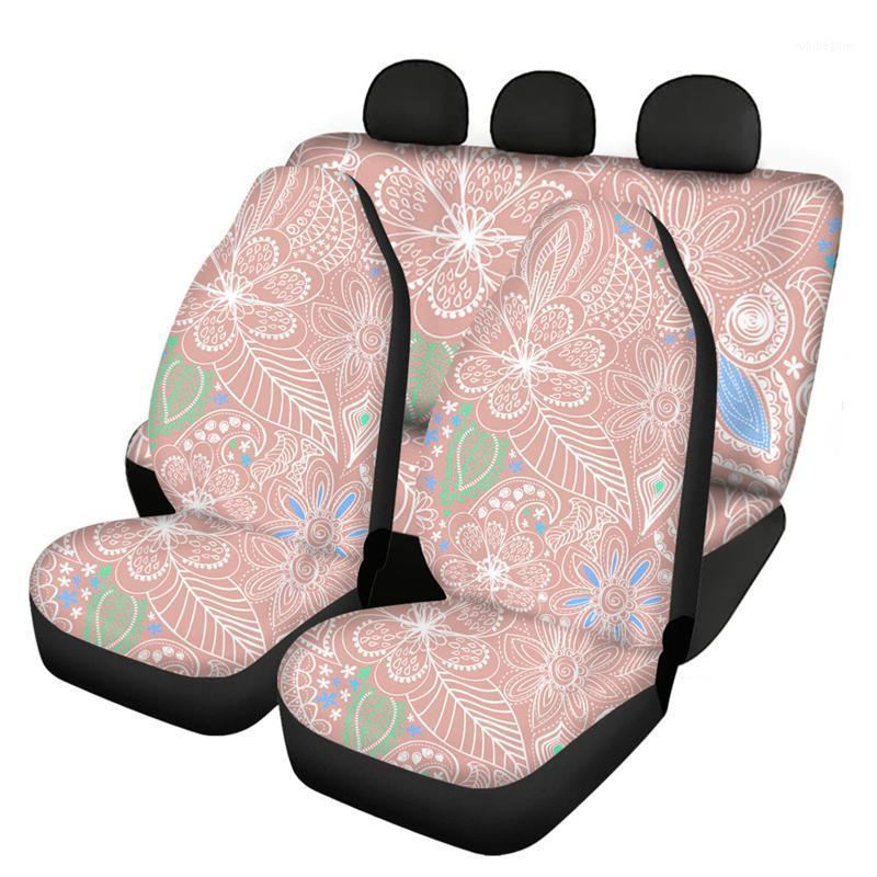 

Car Accessories Internal Protector Seat Cover For Women Kids Mandala Floral Print Comfortable Soft Sedan Suv Anti Scrap Chair Covers