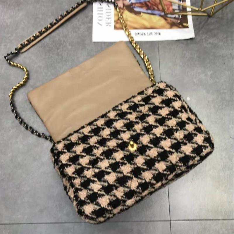 

WOMENS BRAND BAG LOUISVITTON DESIGNER Bags 1#Black&White Houndstooth Pattern Messenger Body Wallets Bag Hasp Buckle Shoulder Cros Uqpr, Brown