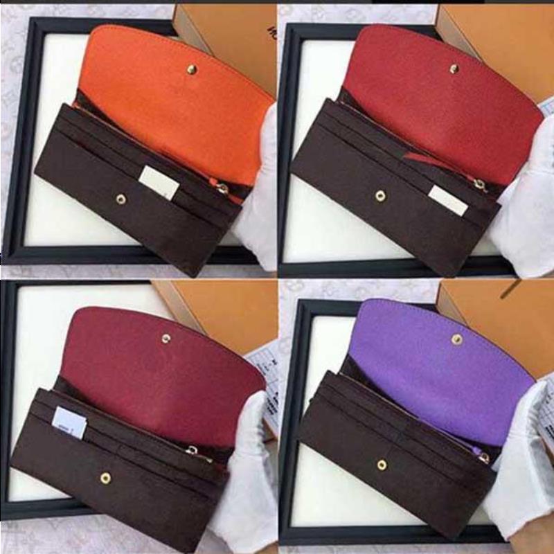 

3qLD EMILIE Wallet Designer Luxury Bottoms Women Lulticolor Pocket Coin Zipper Card Purse Bag Holder Clutch Long Lbeda
