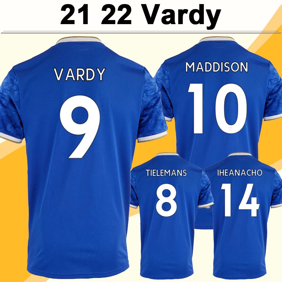 

21 22 MADDISON VARDY Mens Soccer Jerseys BARNES RICARDO NDIDI IHEANACHO TIELEMANS Home Away 3rd Football Shirts Short Sleeve Uniforms, Qm3445 2122 home no patch
