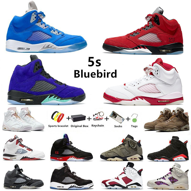 

handsome Jumpman 5s Men Basketball shoes Ice Blue Stealth 2.0 Hyper Royal Bluebird Alternate Grape Hare Top 3 black cat sail Mens trainers sports sneakers, Color#11