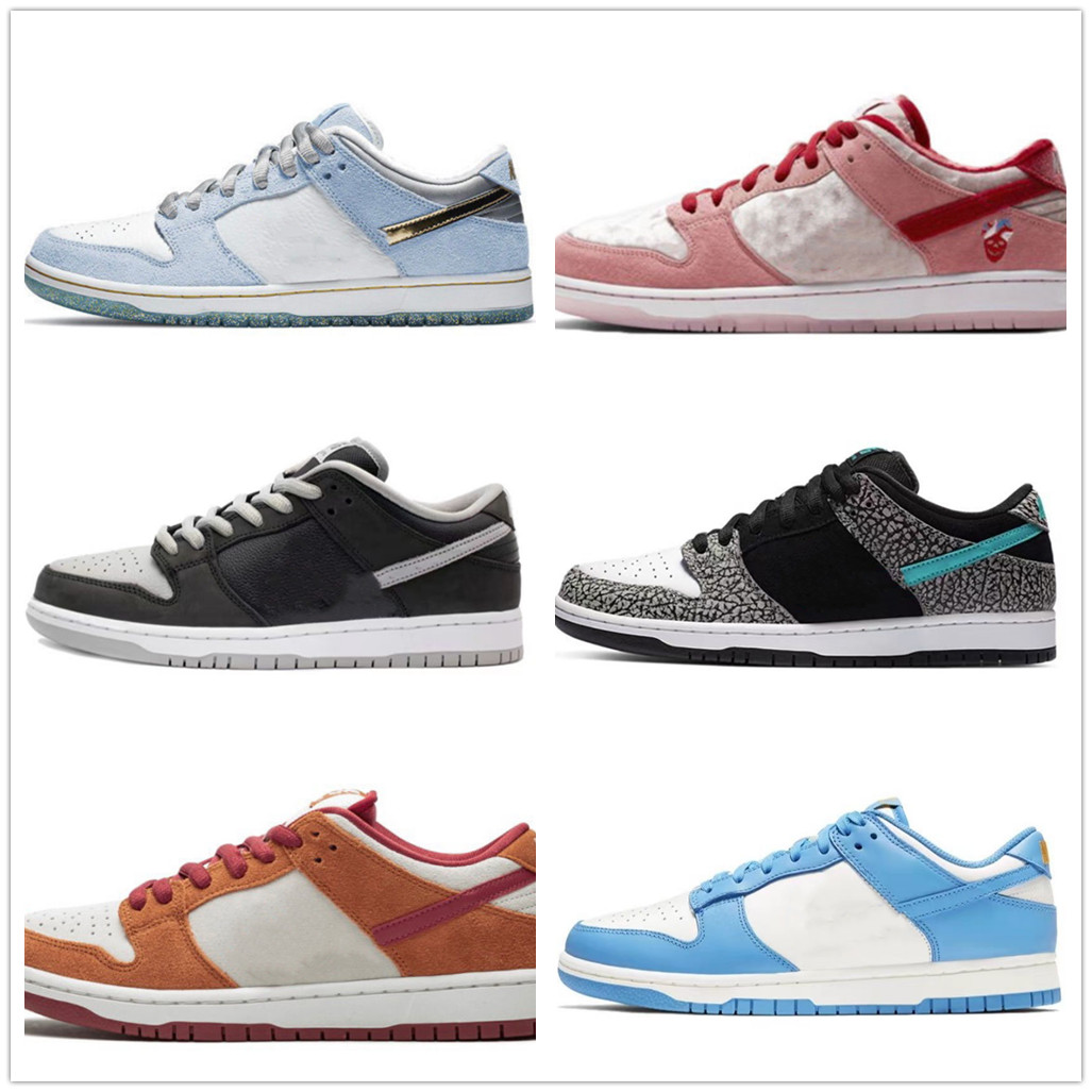 

2021 SB dunk Sean Cliver shadow dunky Chunky mens casual shoes Travis Scotts viotech plum panda pigeon StrangeLove Low men women sneakers, Black