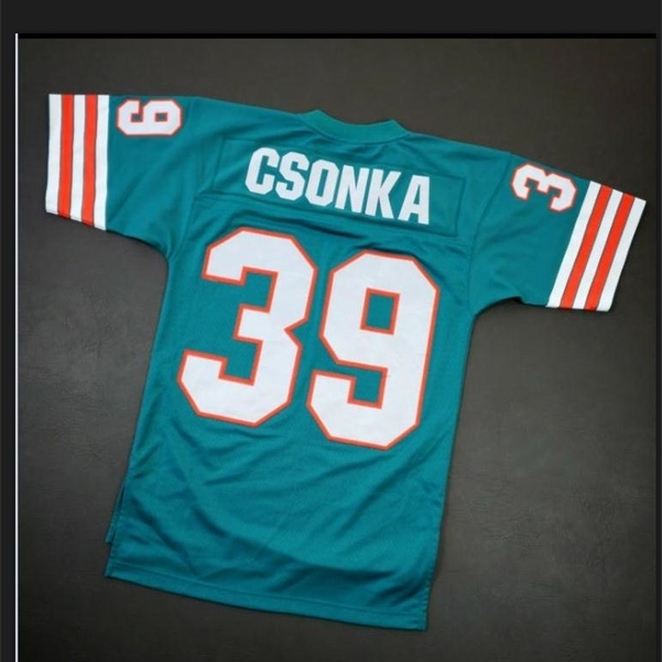 

001rare Football Jersey Men Youth women Vintage Larry Csonka Mitchell Ness 1972 JERSEYS Size S-5XL custom any name or number, Green youth s-xl
