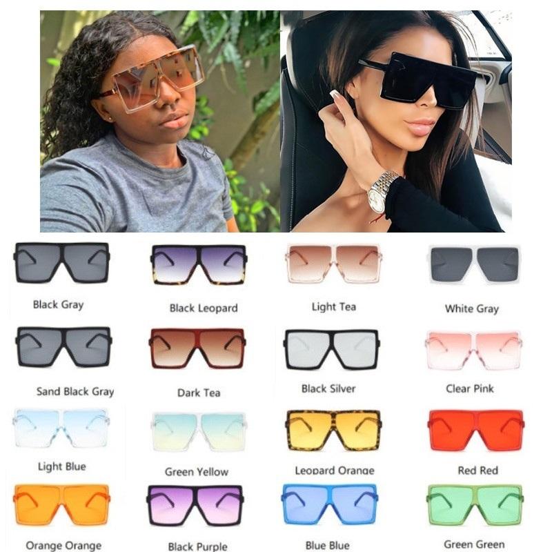 

Sunglasses Wholesale 16 Colors Square Designer For Women Oversides Black Pink Eyewear Luxury Vintage Elegant Classic Big Shades