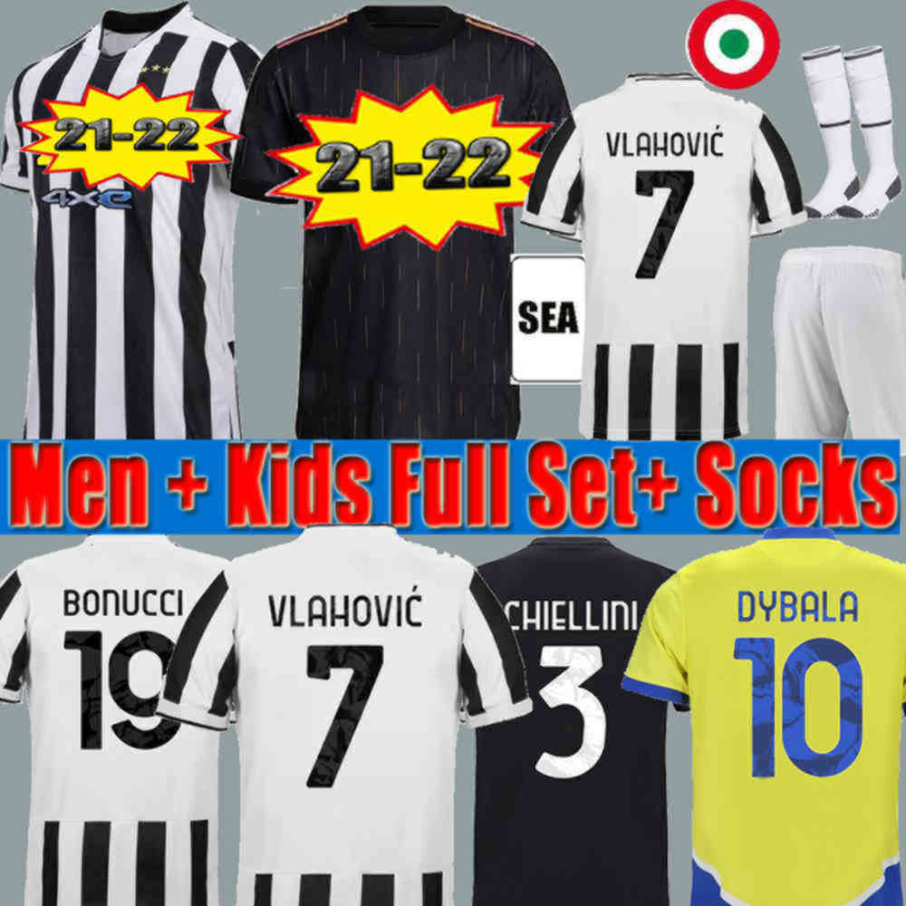 

Juventus DUSAN VLAHOVIC soccer jerseys 2021 2022 KEAN DYBALA MORATA CHIESA McKENNIE LOCATELLI soccer jersey Top 21 22 JUVE Kit Man Children THAI, Men