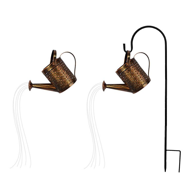 

Lawn Lamps Solar Lighting Star Type Shower Sprinkler Watering Can Design Garden Art Light Outdoor Gardening Led Lamp