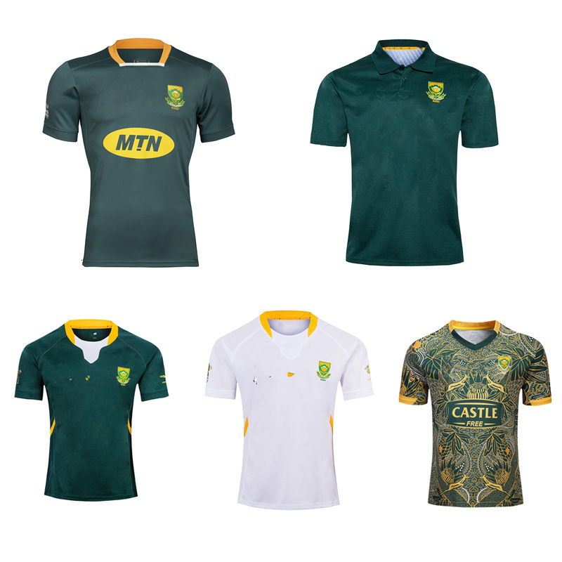 

Men's Tees South Africa Rugby Jersey, White;black