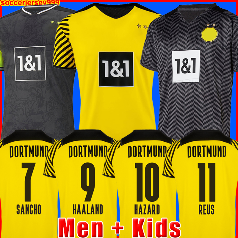 

dortmund soccer jersey Borussia 21 22 fourth 4th 2021 2022 football shirt HAALAND REUS NEONGELB BELLINGHAM SANCHO HUMMELS BRANDT men + kids kit maillot de foot, 20/21 kids home