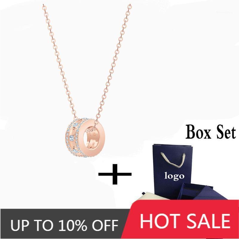

Fashion Rose Gold Crystal Ring Clavicle Necklace Lovely, Charming, Romantic And Elegant Female Jewelry Chains