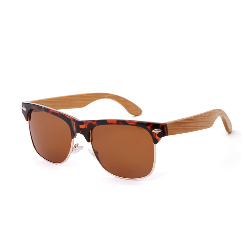 

Wooden Sunglasses Sun Glasses Women and Mens Pc+bamboo Temples Uv Protection Polarized Sport Eyewear Running Can Customed