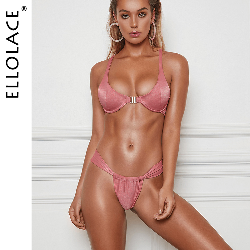 

2021push up bikini 2021 mujer swimsuit high cut female swimwear women solid bathing suit biquini monokini beach wear, Black;white