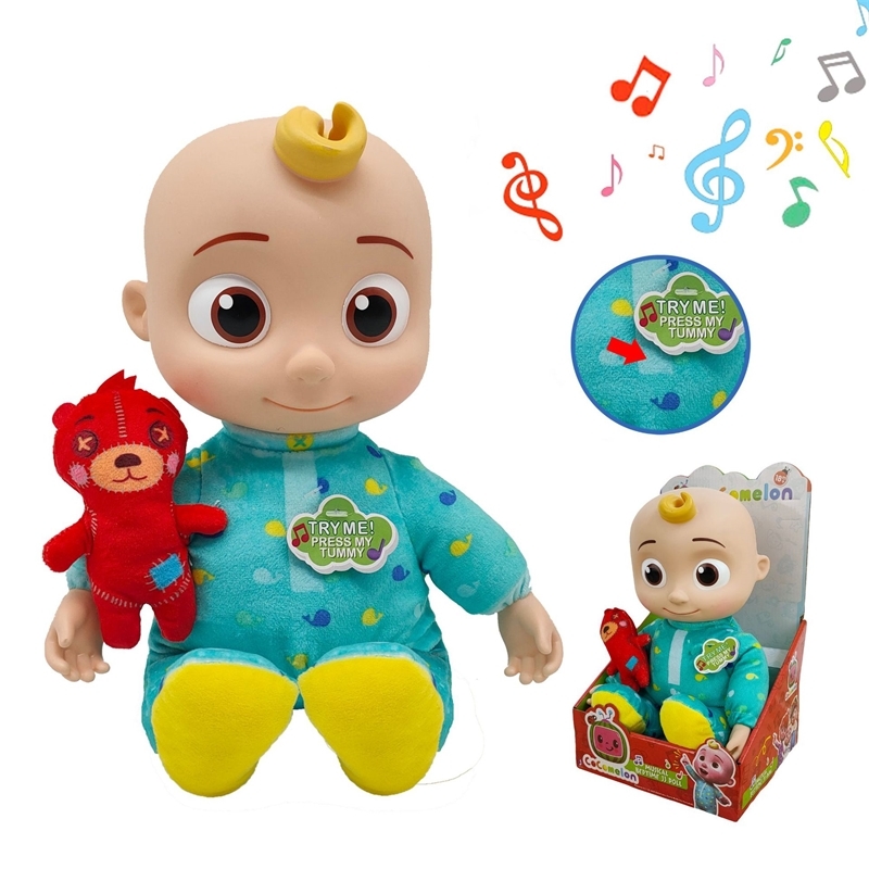 

Cocomelon Animated Plush singing JOJO plastic head English nursery rhyme children's music doll