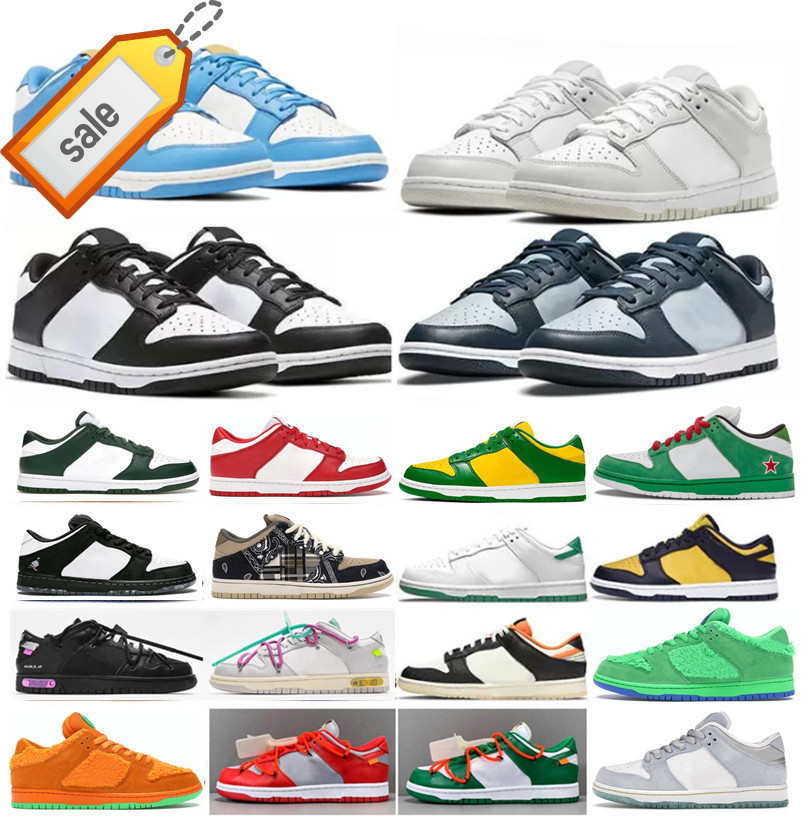 

Off Lot The 50 Sneakers Running Shoes Panda Brazil Chicago Mens Womens Black White University Blue Photon Dust Syracuse Varsity Green R, 29