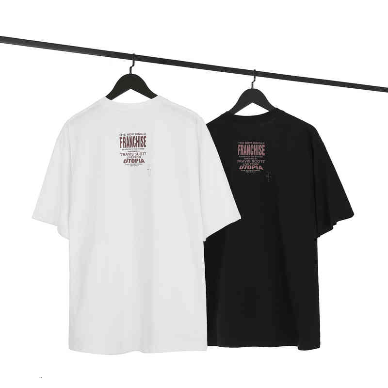 

Men' T-Shirts mens designer t shirts Top Qaulity Tee Black T-shirt Casual Women Travis Scott Print Summer Luxury tops 65RN, 1# shoe box