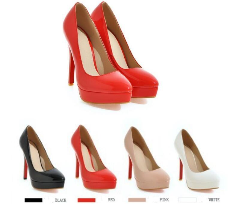 

Fashion designer women shoes red bottom high heel 12cm Apricot black white red Leather Pointed Toes Pumps Size 5 14 LOUBOUTIN CHRISTIAN, Blue