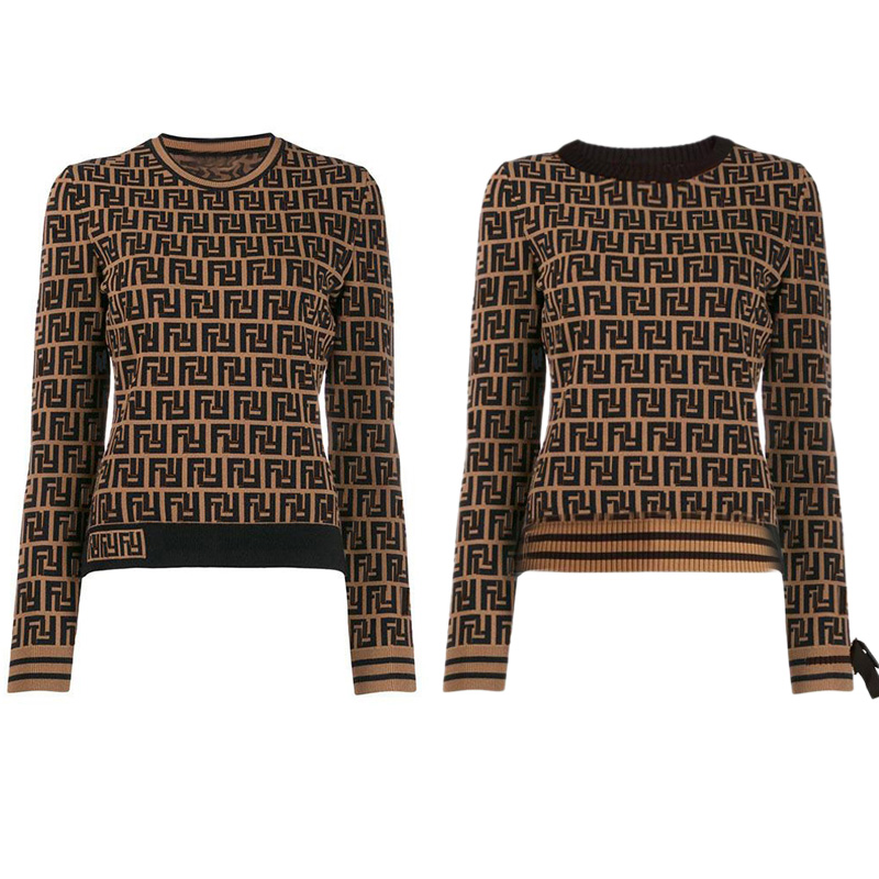 

Sweater Women' Designer Sweaters jacket striped Trend fashion Long Sleeve Women High End Jacquard Round Neck knitting Coats