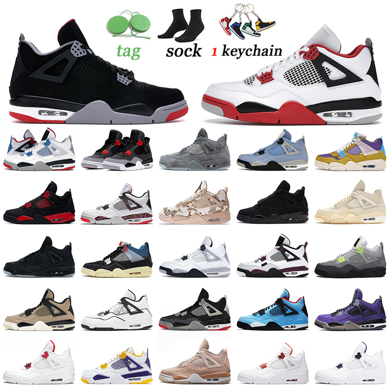 

Top Cheaper Basketball Shoes Jumpman 4 4s Bred Fire Red Mens Women Infrared What The University Blue Kaws Grey Black Cat Sail Mushroom Outdoor Sports Sneakers Eur 36-47, D41 kaws black 40-47.jpg