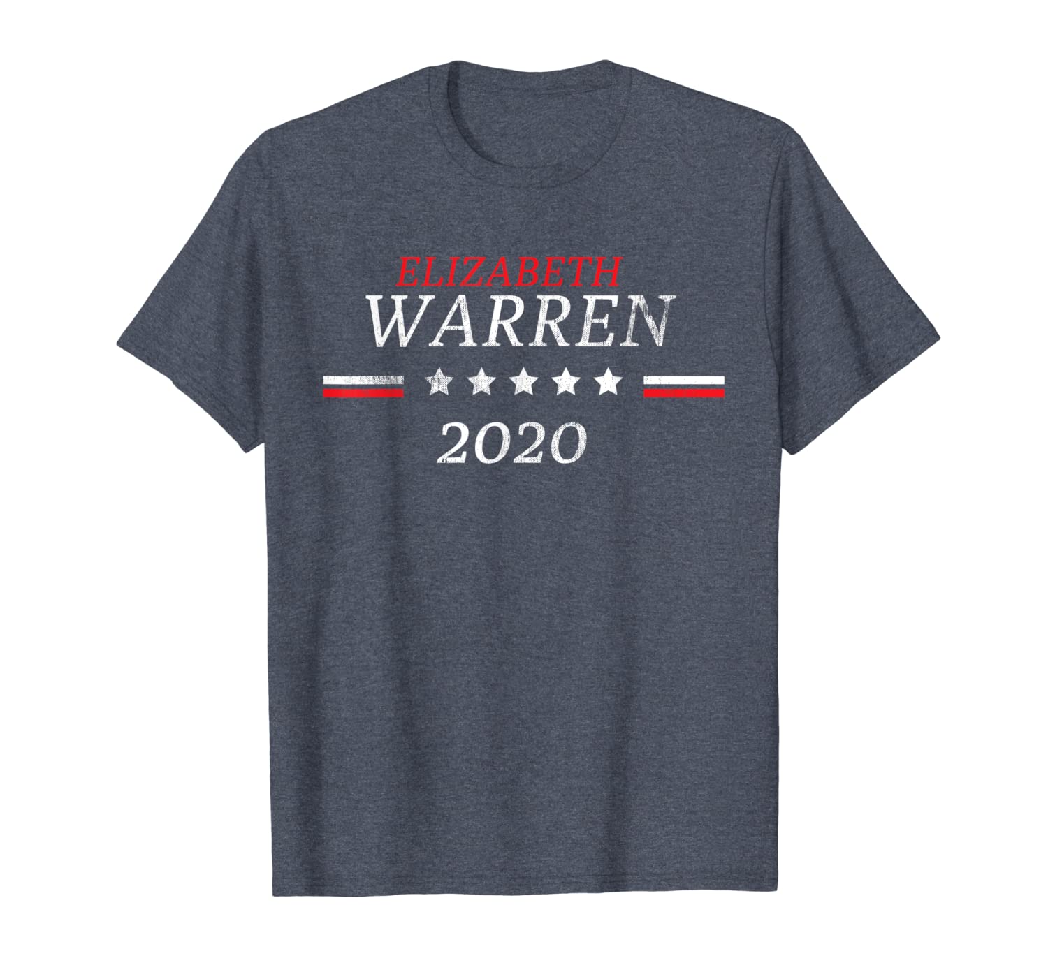 

elizabeth warren for president 2020 distressed t-shirt, White;black